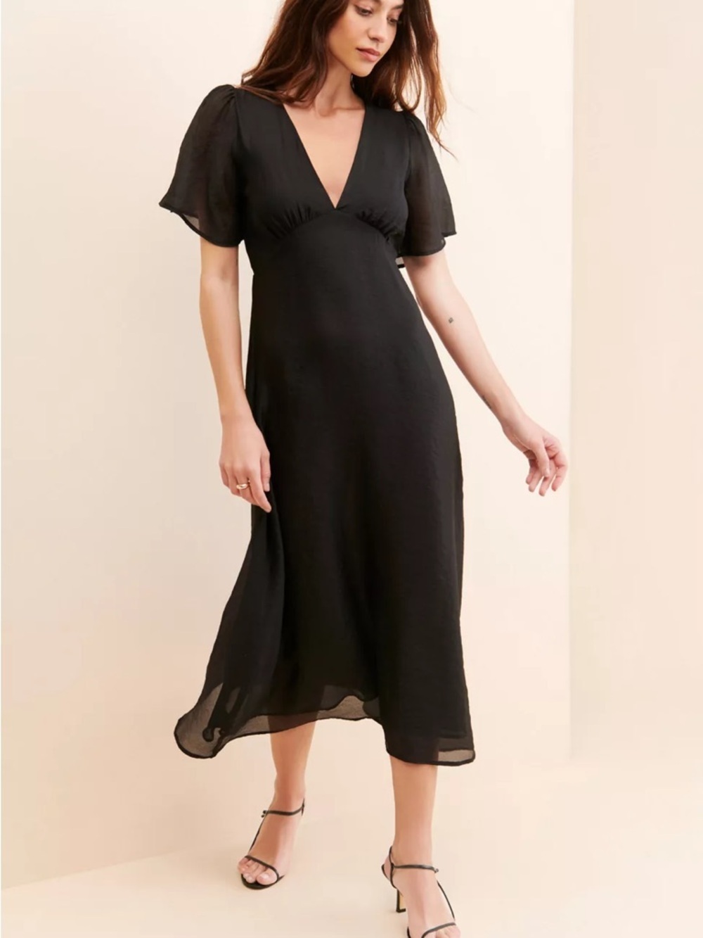 Lisa Says Gah Grace Chiffon Black Dress Size Small